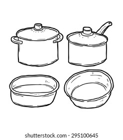 set of soup pot