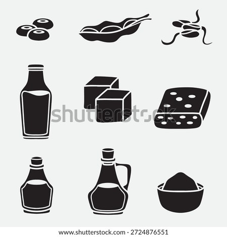 set of soybean good for icon, symbol, element design, etc