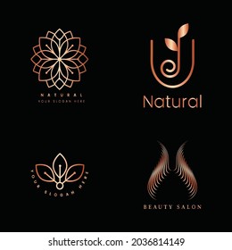 Set of spa and beauty logo
