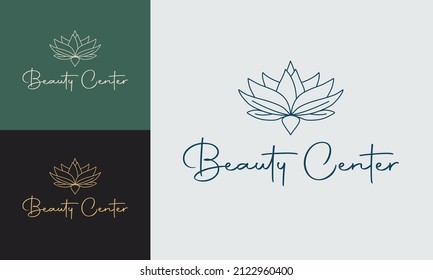 Set of Spa element Hand Drawn Logo with body and Leaves. Logo for spa and beauty salon, boutique, massage therapy, organic shop, relaxation, woman body, interior, yoga, cosmetics, jewelry store