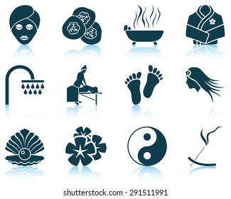 Set of spa icons. 