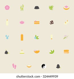 Set of spa icons 