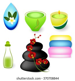 Set of spa icons.