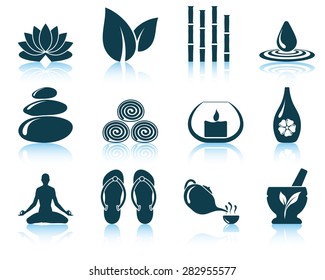 Set of spa icons. EPS 10 vector illustration without transparency.