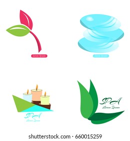 Set of spa logos on a white background, Vector illustration