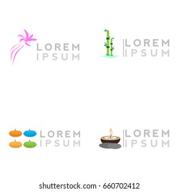 Set of spa logos on a white background, Vector illustration