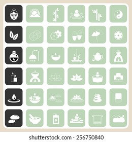 Set of spa and massage icons for design eps 10