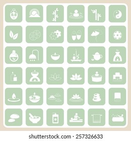 Set of spa and massage icons for design eps 10
