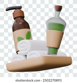 Set of spa models in realistic style. Vector composition for advertising relaxation