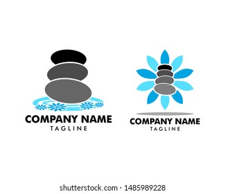 Set of Spa Stone Logo Template Vector Illustration