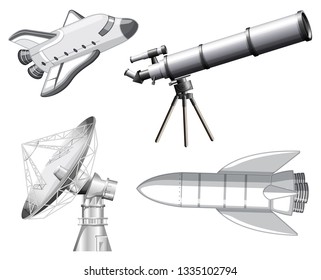 Set of space element illustration