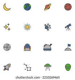 Set of Space Filled Color Icon
