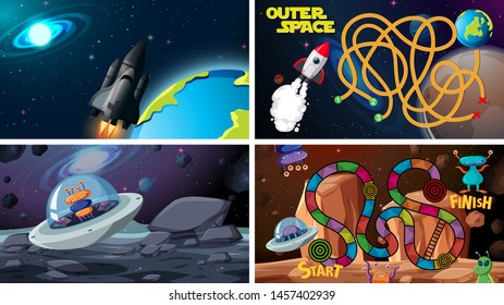 Darstellung von Weltraumspielen