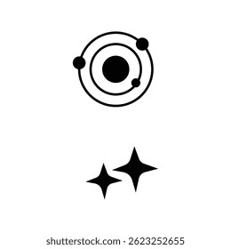 set of space icon illustration