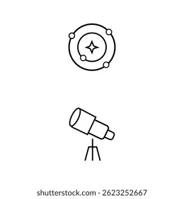 set of space icon illustration