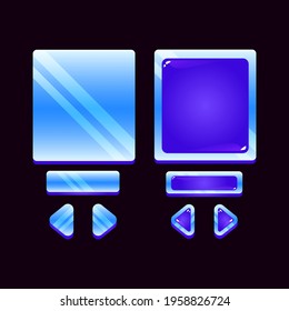 set of space jelly game ui board pop up for gui asset elements vector illustration