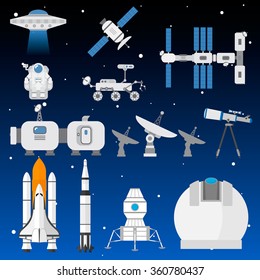 Set of space objects.