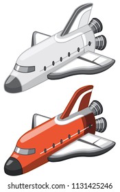 A set of space shuttle illustration