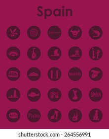 Set of Spain simple icons