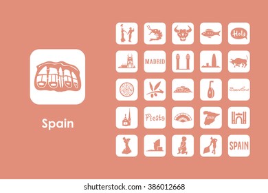 Set of Spain simple icons