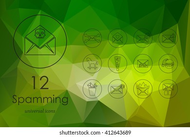 Set of spamming icons