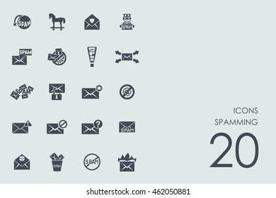 Set of spamming icons