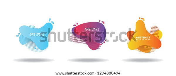 Set Spanduk Vektor Abstrak Modern Bentuk Stock Vector Royalty Free 1294880494