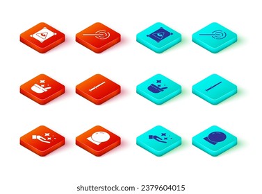 Set Sparkle stars with magic trick, Magic ball, Witch cauldron, wand,  and Ancient book icon. Vector