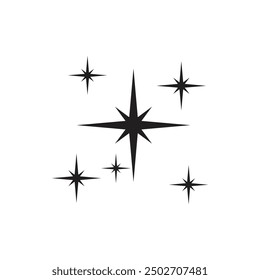 Conjunto de Ilustración vectorial de estrella brillante