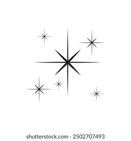 Conjunto de Ilustración vectorial de estrella brillante