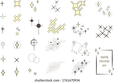 A set of sparkly materials