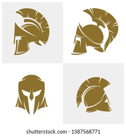 Set of Spartan Logo Design Vector Template,  Spartan Helmet Logo Concept, Emblem, Concept Design, Creative Symbol, Icon