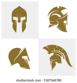 Set of Spartan Logo Design Vector Template,  Spartan Helmet Logo Concept, Emblem, Concept Design, Creative Symbol, Icon