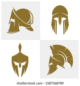 Set of Spartan Logo Design Vector Template,  Spartan Helmet Logo Concept, Emblem, Concept Design, Creative Symbol, Icon
