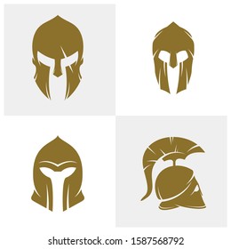 Set of Spartan Logo Design Vector Template,  Spartan Helmet Logo Concept, Emblem, Concept Design, Creative Symbol, Icon