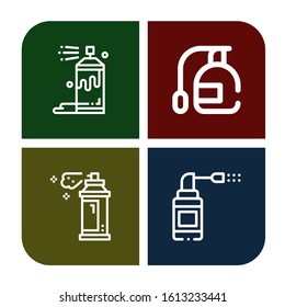 Set of spatter icons. Such as Spray, Sprays , spatter icons