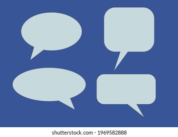 Set of speak bubble text, chatting box, message box outline cartoon design.Balloon doodle style of thinking sing symbols. space for your text.