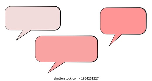 Set of speak bubble text,chatting box,message box outline cartoon design.Balloon doodle style of thinking sing symbols.space for your text.