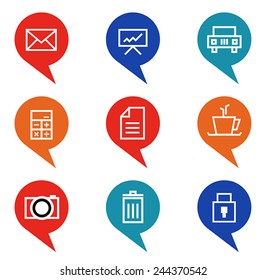 set of speak bubbles, isolated 