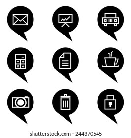 set of speak bubbles, isolated 