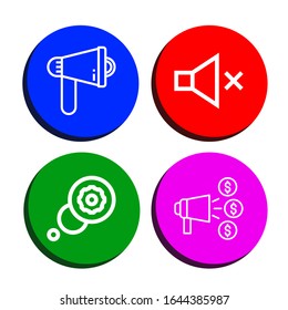 Satz von Sprachsymbolen. So wie Megaphone, Mute, Thought, Announce , Sprech-Symbole
