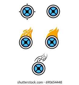 A set of speaker icons