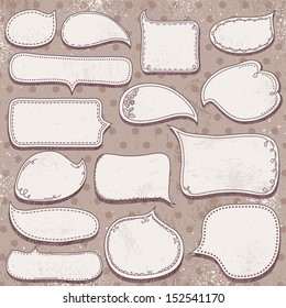 Set of special hand draw labels and banners, vector