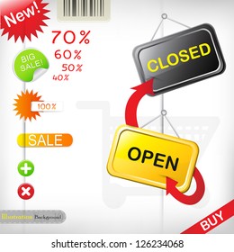 Set of special offer labels