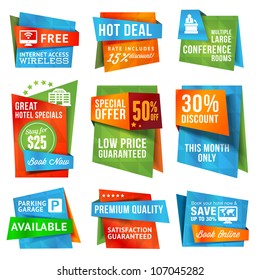 Set of special offer labels and banners