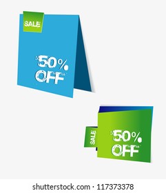 Set of special offer labels and banners, vector