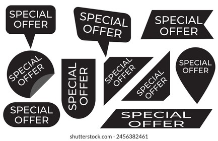 Set of special offer labels.Set of special offer labels and banners Vector special offer labels set, Set of vector stickers and ribbons.  isolated on white background. Vector illustration. 