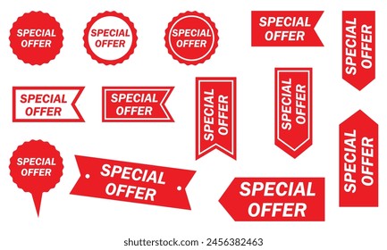 Set of special offer labels.Set of special offer labels and banners Vector special offer labels set, Set of vector stickers and ribbons.  isolated on white background. Vector illustration. 