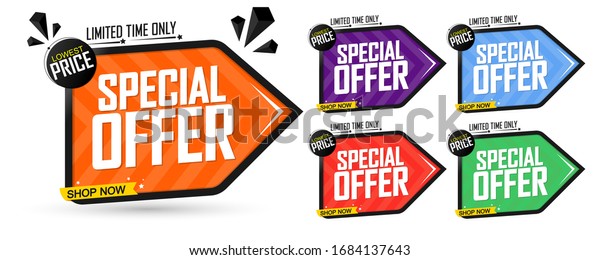 Set Special Offer Tags Sale Banners Stock Vector (Royalty Free) 1684137643