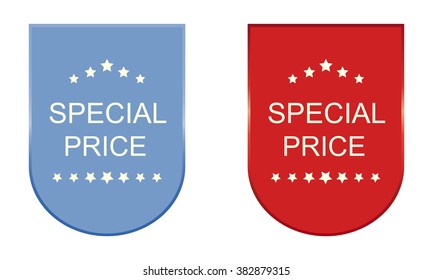 Set of special price stickers, elements and badges